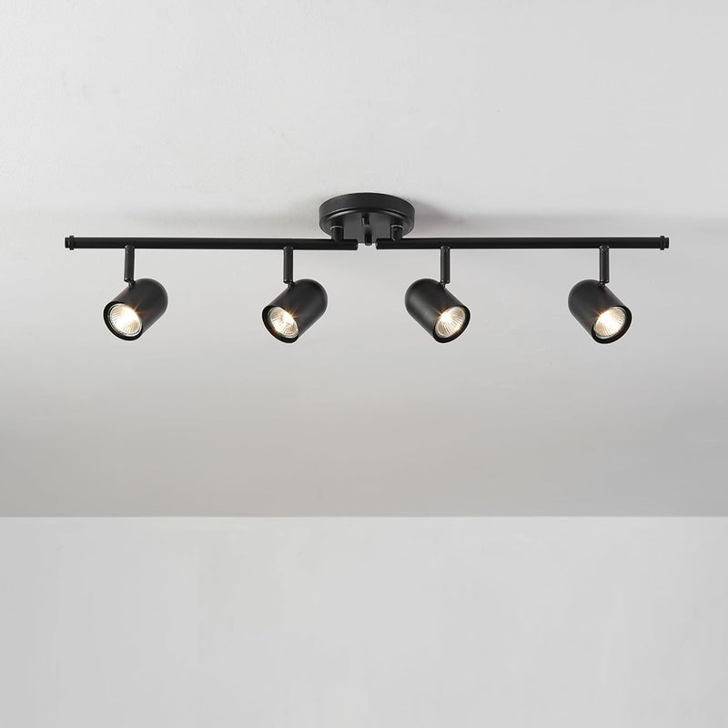 Globe Electric 60029 Roland 4-Light Foldable Track Lighting, Matte Black, Bulb Not Included - Image 3